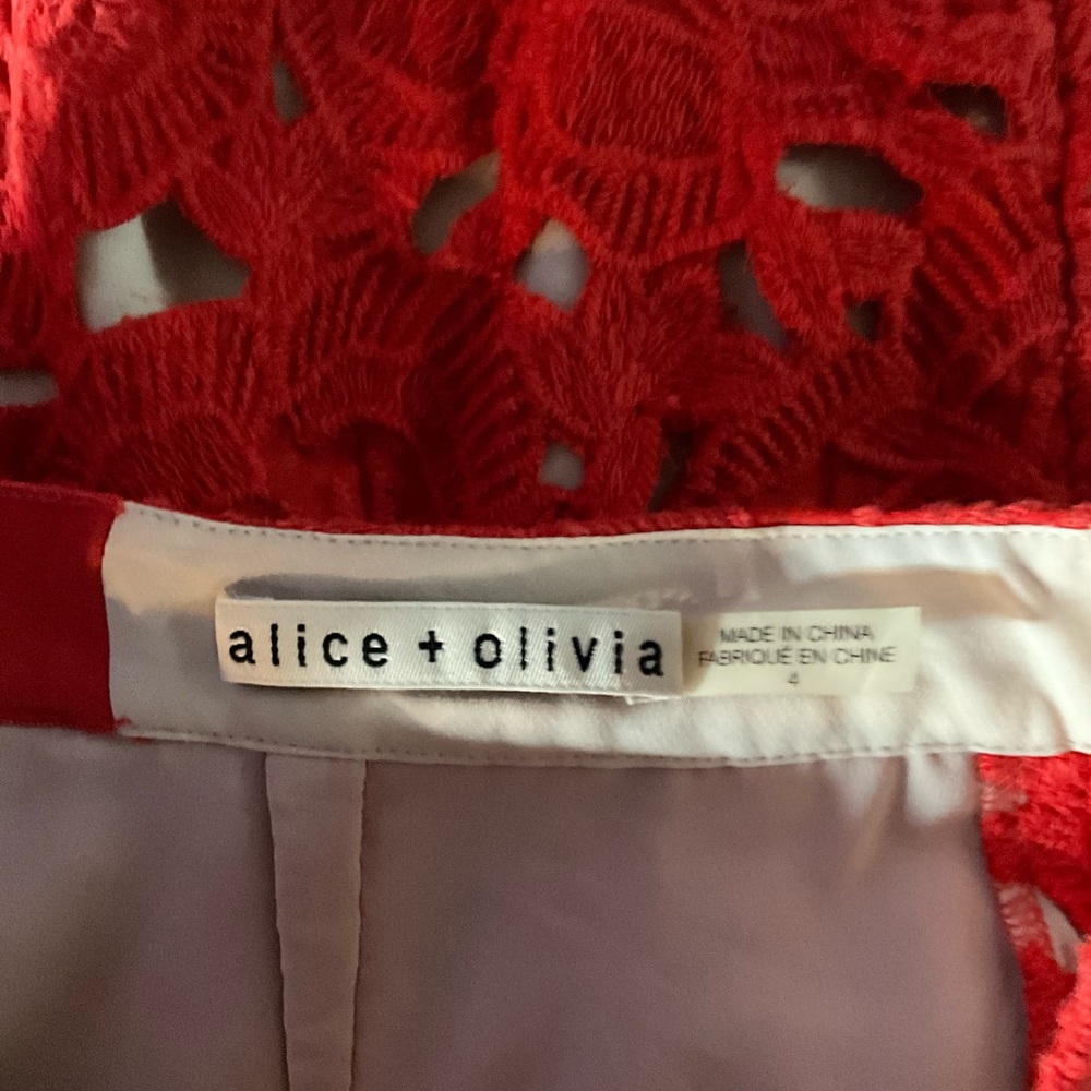 Alice + Olivia Scarlet Lace skirt